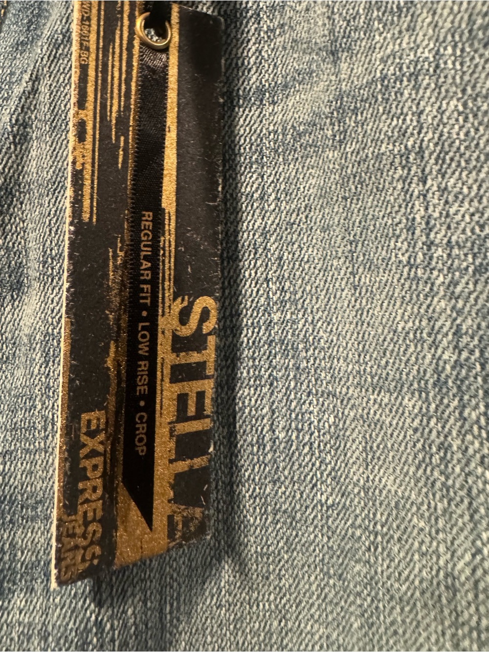 *Express Light Blue Cropped Jeans - Picture 3 of 6